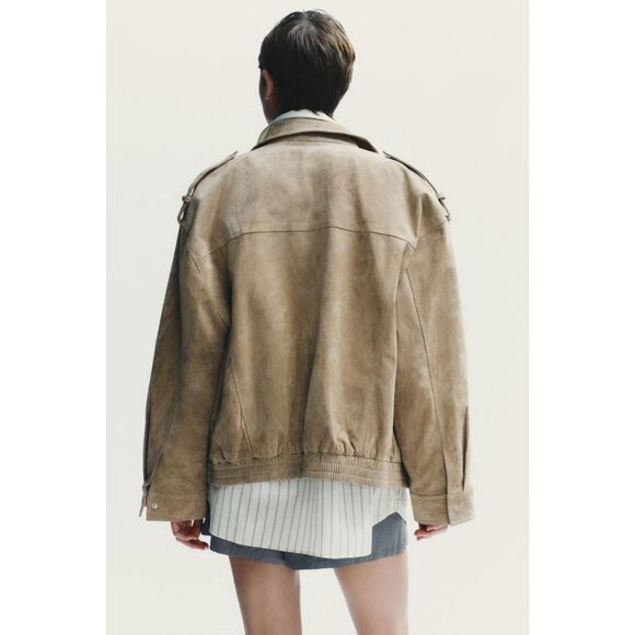 ZARA SUEDE LEATHER JACKET - Picture 7 of 11